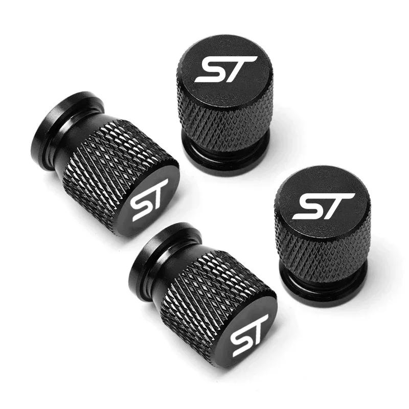 XXUI3 4pcs For Ford ST FOCUS 2 3 Mondeo Fiesta Kuga MK2 MK3 MK4 Car Wheel Tire Valve Caps Tyre Stem Covers Airdust Waterproof