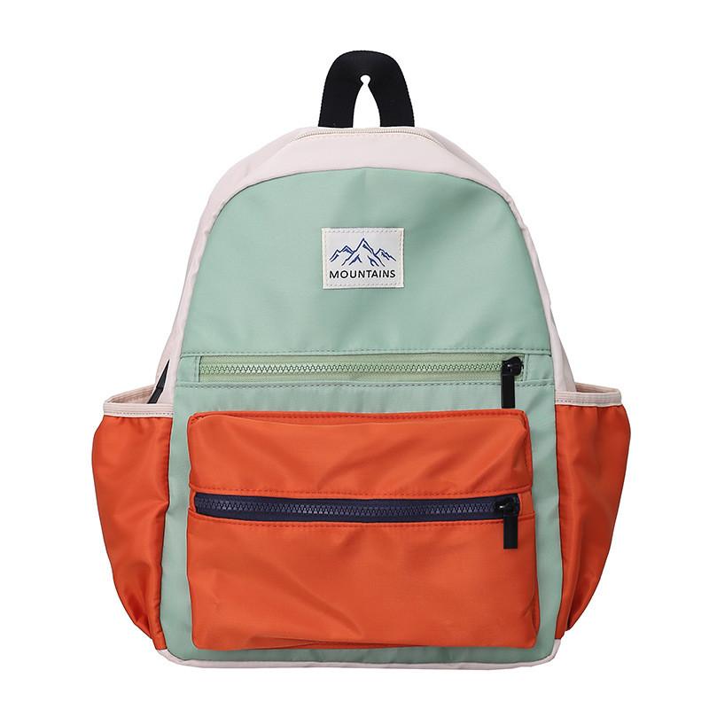 Детский нейлоновый школьный рюкзак с цветными блоками для детского сада и для путешествий