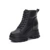 Women Ankle Boots High Platform Cow Leather Boots Ulzzang 9CM Wedge Heels Sneakers Woman Autumn Thick Sole Leather Short Boots