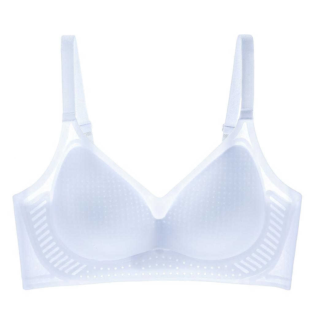 Underwear women's small breasts gather ice fixing cup breathable and cool women's underwear anti-sagging bra seamless spring and summer bra