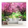 3d Wallpaper Cherry Tree Garden Street Scenery Wall Mural Living Room Bedroom TV Background Mural