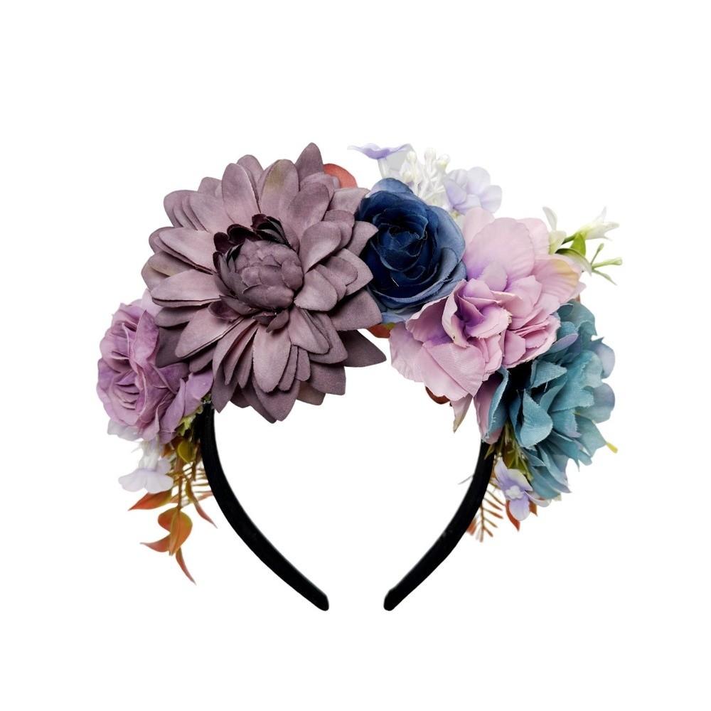 Soft Fabric Floral Headband Prom Photography Flower Crown Fabric Flower Headpiece Women