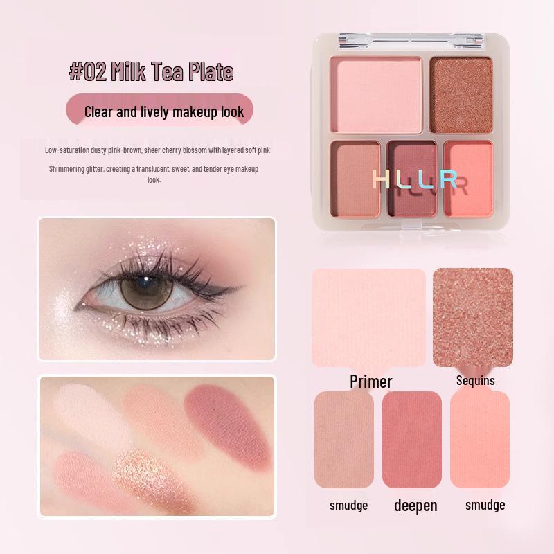 Helen Lady Multi-Use Nine-Color Eyeshadow Palette: Matte, Shimmer & Fine Glitter for Contouring and Makeup