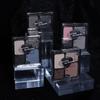 Палетка теней для век Biya Dark Style Smoky Black & Gray из четырех цветов с мелким шиммером