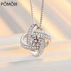 New 925 Sterling Silver Women Necklaces Fashion Eternal Heart Pendant High Quality 3A Zircon Clavicle Chain Jewelry Length 45CM