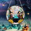 Хэллоуин Ловец Солнца Подвесное Украшение Призрак Тыква Ведьма Черный Кот Замок Ворона Череп Витраж 2D Плоский Акриловый Настенный Оконный Подвесной Знак