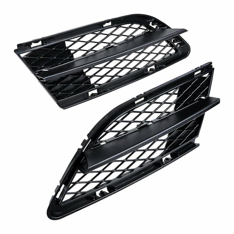 1 Pair Front Bumper Lower Fog Light Mesh Grill Left Right Compatible For 3 Series 318i 320i 325i