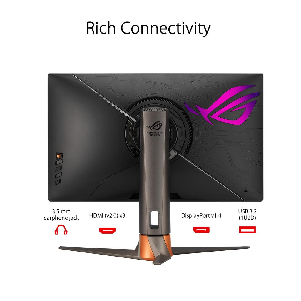 Игровой монитор ASUS ROG Swift PG27AQN 27 дюймов 360 Гц WQHD 1 мс Сверхбыстрый 600 NVIDIA Reflex / / / IPS/DisplayHDR / Анализатор/DP HDMI/