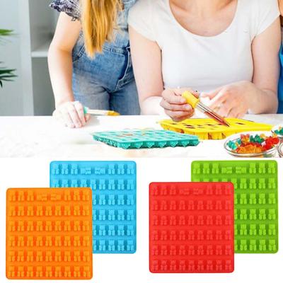 Силиконовая форма для желе с 53 полостями, не содержащая BPA, с антипригарным покрытием, пищевая форма для плюшевого мишки, форма для конфет с капельницей, форма для желе, форма для шоколада