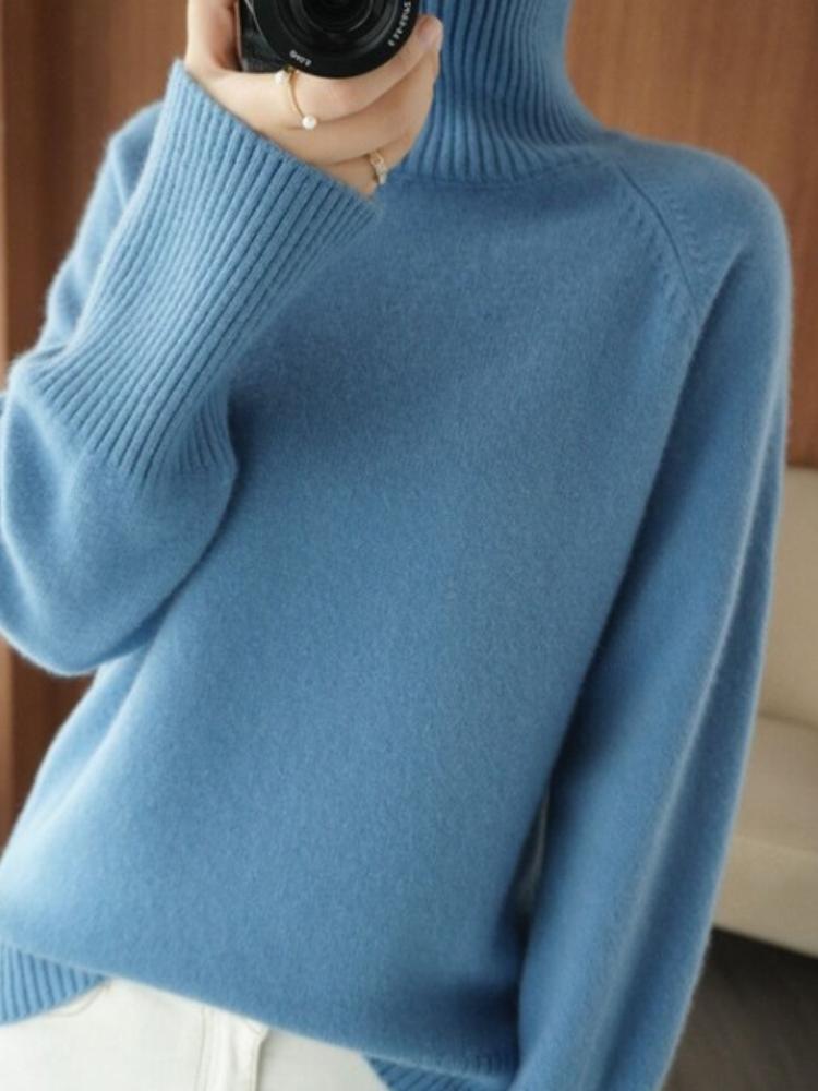 Womens Turtleneck Oversized Sweater Batwing Chunky Pullover Sweater Casual Fall Loose Knit Jumper Top