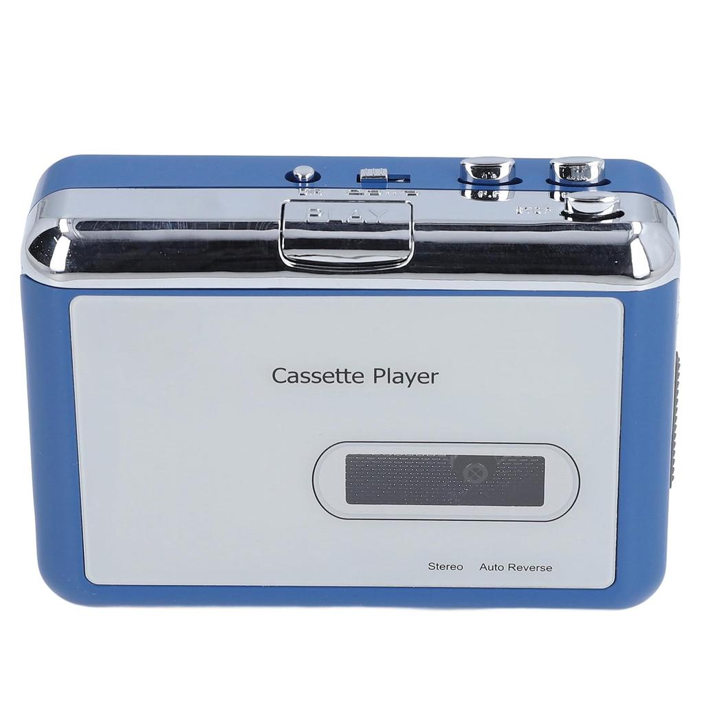 Cassette To MP3 Bluetooth Cassette Player with Wired LED Clear Auto Portable Cassette Player for Home and Travel Converter, Earphones, Indicator,