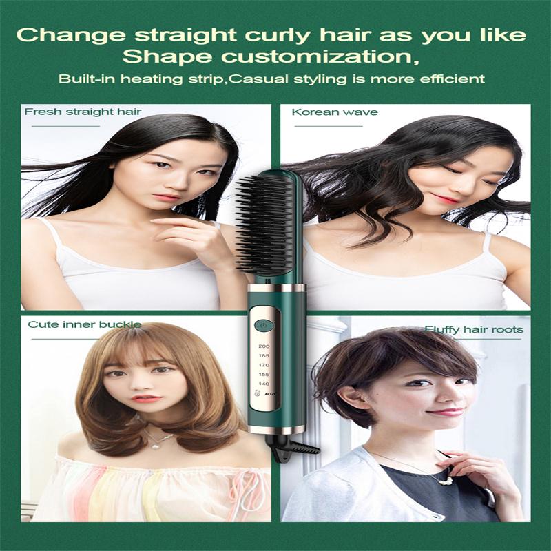 Kinsei Beauty Многофункциональная электрическая щетка-выпрямитель для волос, щетка с подогревом, керамические бигуди, горячая расческа для мужчин, прямой инструмент для бороды