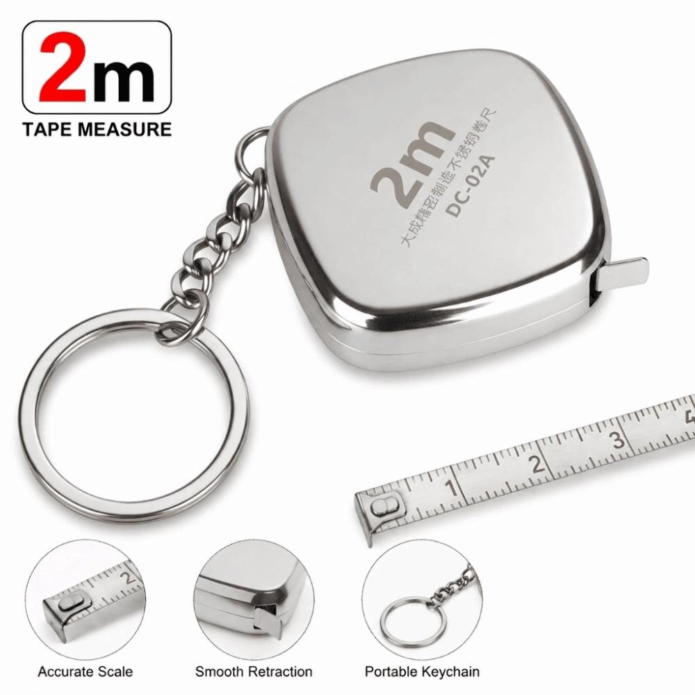 Stainless Steel Mini Tape Measure 2m Measuring Tools Portable Pocket Tape Measure Tailor