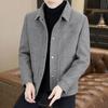 Men's Wool Short Coat: Autumn/Winter Casual Slim Fit Jacket with Turn-Down Collar
