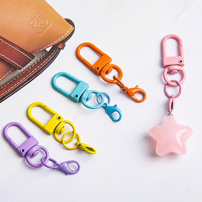 Colorful Lobster Clasp Hooks Keychain Candy Color Diy Keychain Connector Key Ring Jewelry Making Buckle Accessories Gifts