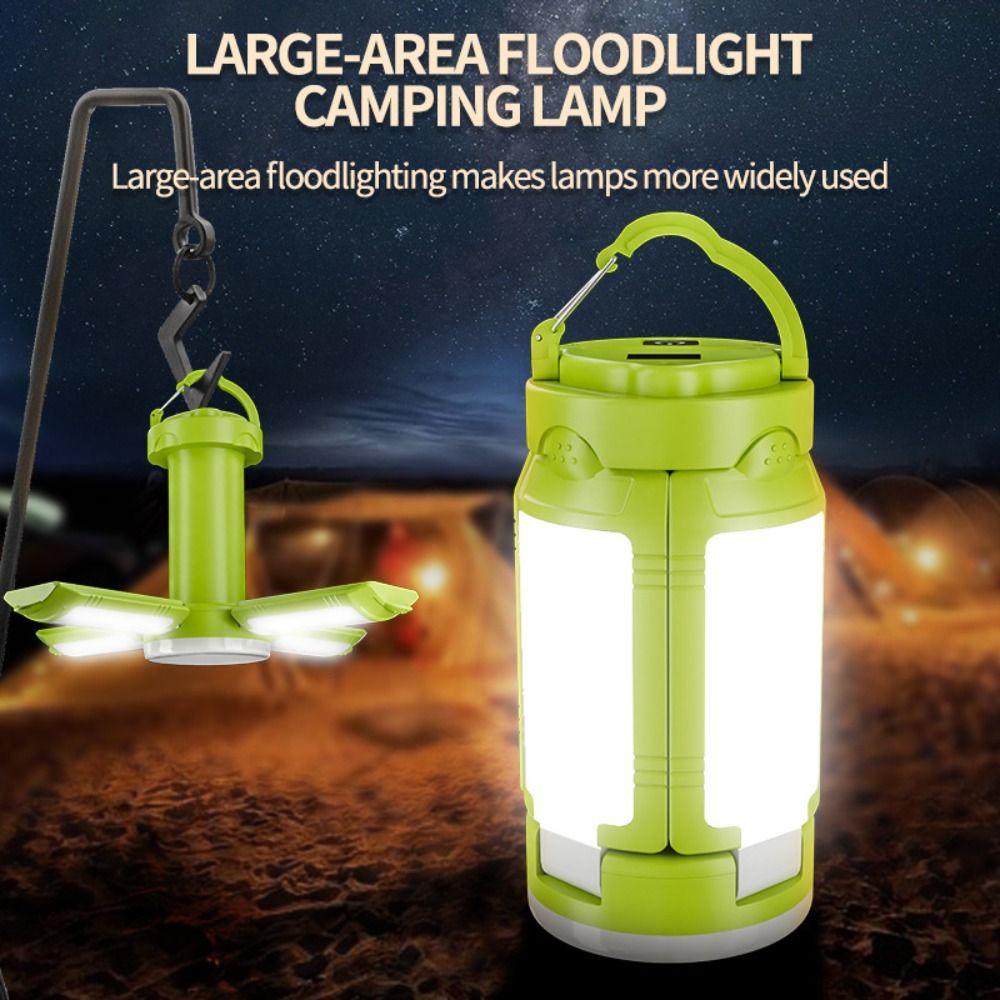 Super Bright Foldable Tent Light Rechargeable Tent Lamp Collapsible Camping Lantern Outdoor