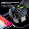 Multi-Port Car Charger 12-32V QC3.0 PD 20W Fast Charging USB Type-C Universal