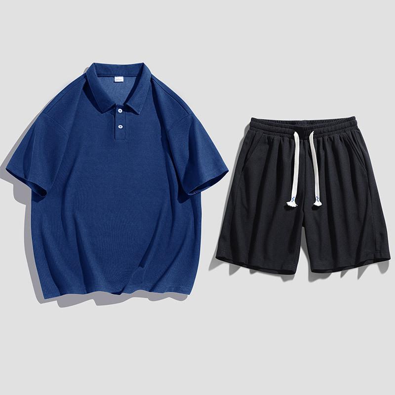 Мужская рубашка повседневный спортивный костюм ПОЛО рубашки и шорты 8XL