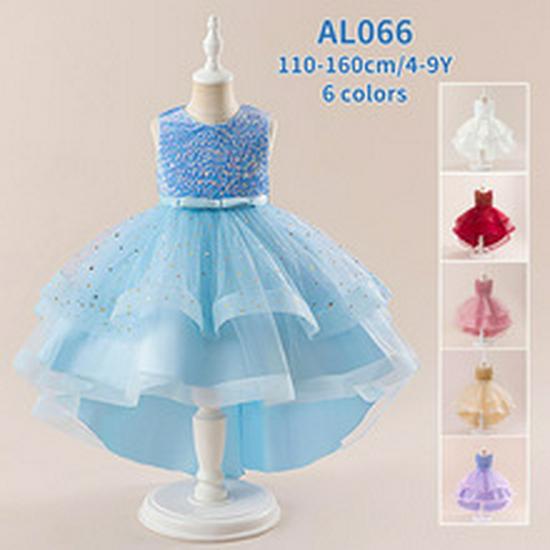 Вышитое платье с бантом «ласточкин хвост» и рукавами-крылышками для девочек-цветочниц