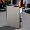 Men's Automatic Pop-Up Metal Cigarette Case - Holds 20 Sticks, Personalized Design, Portable and Creative Gift.