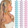 30 шт. Цветная заколка для волос в виде звезды, милая Y2k, дофаминовый дрип, заколка-клипса Bb, заколка для боковой челки, заколка для волос, аксессуары для волос