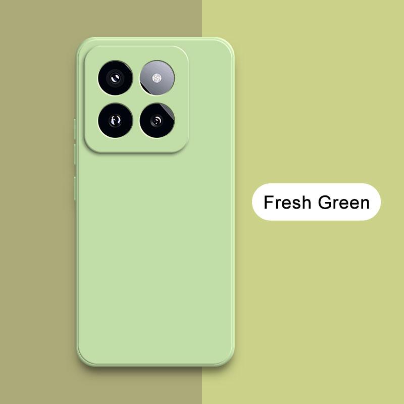 Square Liquid Silicone Case Cover for Xiaomi Mi 14 Pro Soft Waterproof Mobile Phone Armor Xiaomi14 Mi14 14Pro Luxury Accessories