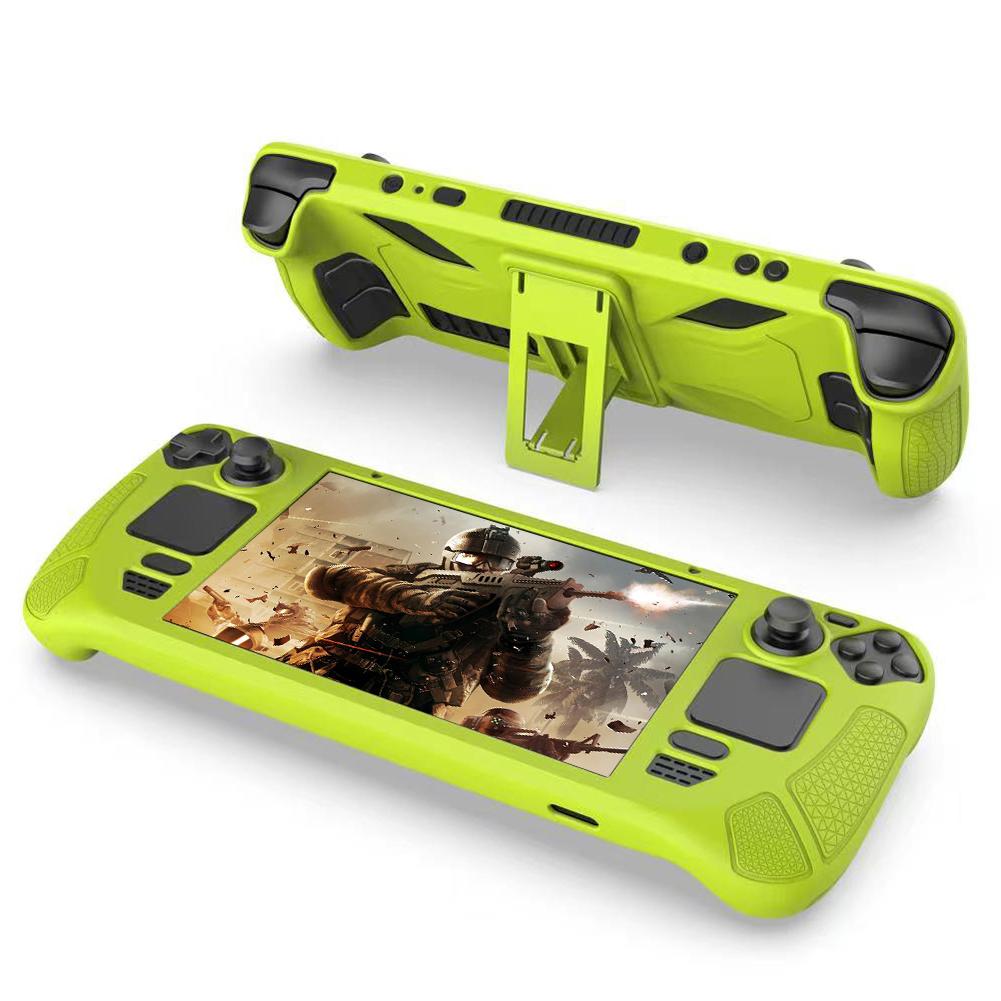 Силиконовый чехол-накладка для игровой консоли, противоскользящий, мягкий, чехол для игровой консоли с подставкой, сменные аксессуары для Steam Deck