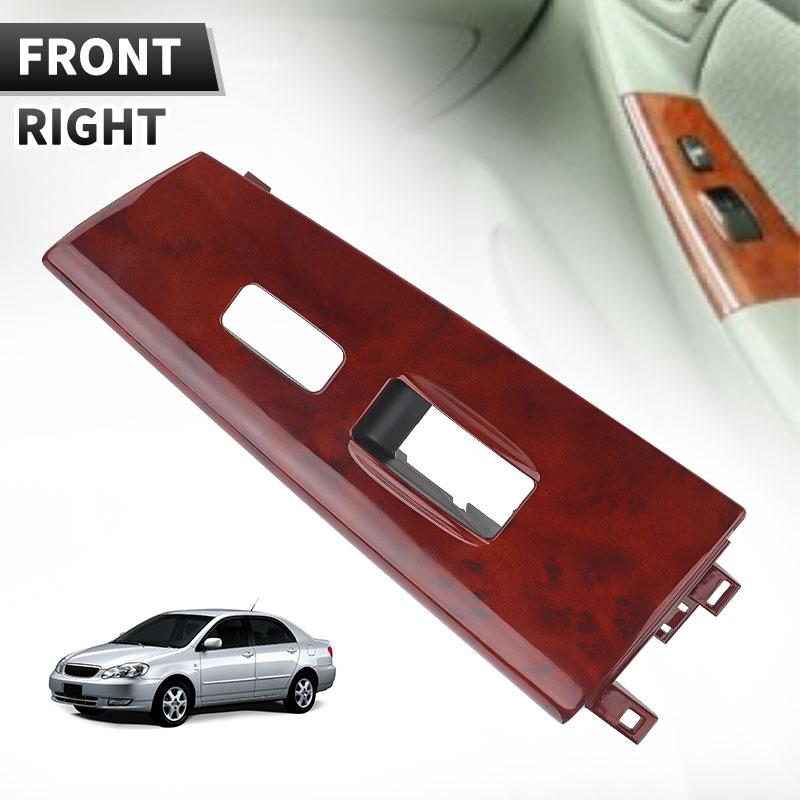 74232-12380 74231-02350 Передняя панель рамки переключателя стеклоподъемника для Toyota Corolla 2003 2004 2005 2006 2007 2008 Под дерево/Серебристый