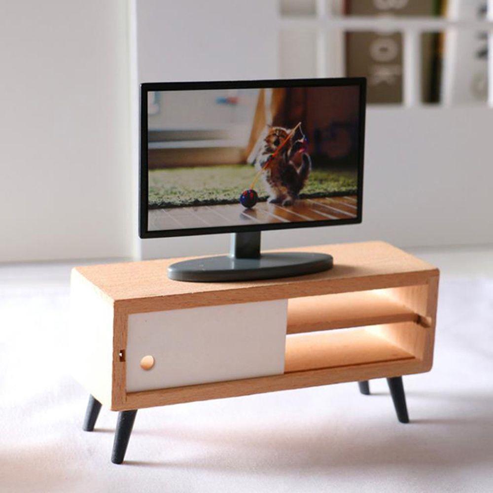 Model Dolls Accessories Dollhouse Miniature Furniture TV Cabinet Mini Furnishing Sofa Bed Wardrobe