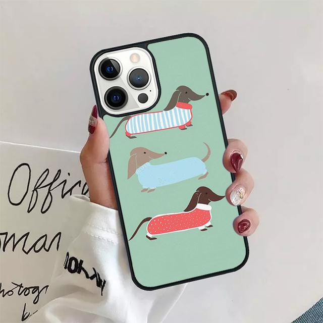 Такса Такса Искусство Чехол-Ракушка Для iPhone 17 Air 15 16 14 13 12 Pro Max 11 Pro Max Plus Чехол-Защита для Телефона