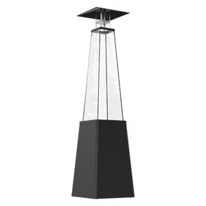 Outdoor Gas Heater Umbrella BS Steel Black 12 kW Set