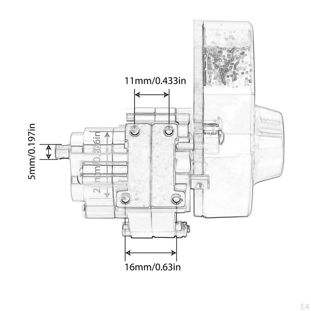 48P Metal Transmission Gearbox with Motor Gear/ Cover for 1/10 RC Rock Crawler SCX10