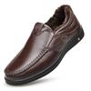 Fashion Genuine Leather Men Shoes Luxury Business Casual Shoes for Men Loafers Soft Bottom Party Shoes Keep Warm In Winter Flat Zapatos