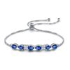Blue Cz Tennis Bracelet -925 Sterling Silver