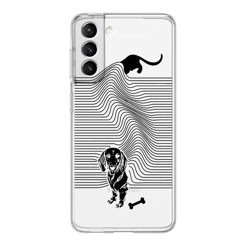 Такса Такса Прозрачный Чехол Для Телефона Для Samsung Galaxy S24 Plus S23 FE S22 S21 S20 Ultra 5G S10 S10E S9 S8 Силиконовый Чехол