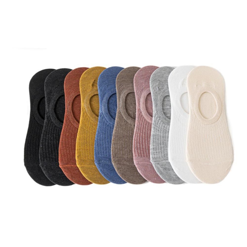 10Pairs Non Slip Invisible Boat Socks Thin Short Hosiery Casual Short Ankle Socks  Summer