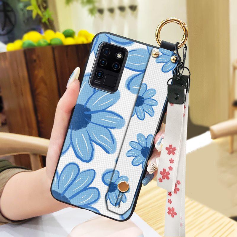 Водонепроницаемый Прочный Чехол для Телефона для Oukitel C21 Наручный Ремешок Наручный Ремешок Ударопрочный Силиконовый Подставка Защитное Кольцо Цветок