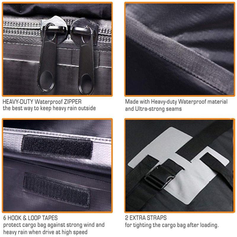 Багажник на крышу автомобиля, 15 кубических футов, складная сумка для багажа на крышу, водонепроницаемая мягкая сумка для багажа на крышу, 600D Oxford