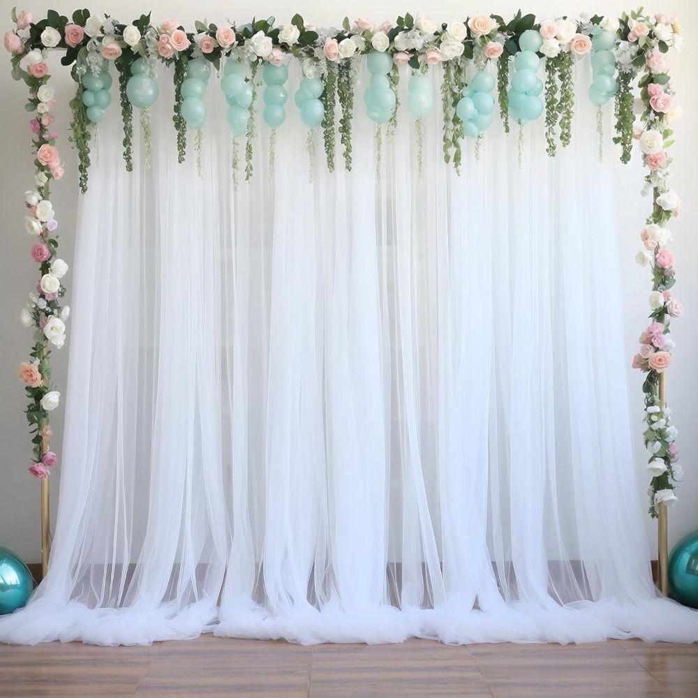 Wrinkle Free Wedding Backdrops White Background Curtains New Photo Back Drop  Wedding Party