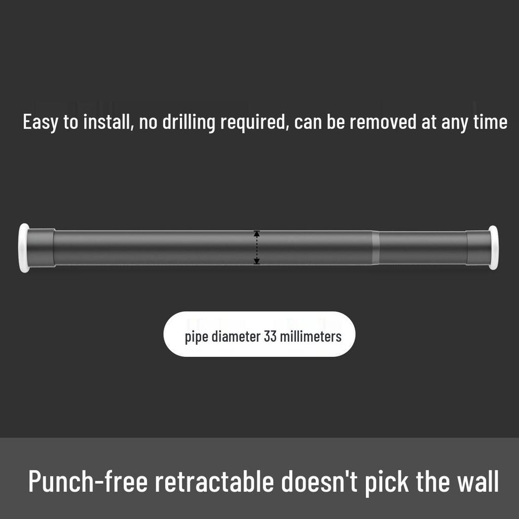 Телескопический карниз: Безударный, многоцелевой для спальни, гардероба, гостиной, душа или сушки одежды.