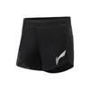 Li Ning Running Series однотонные светоотражающие прямые шорты с логотипом женские шорты черного цвета AKSR320-2
