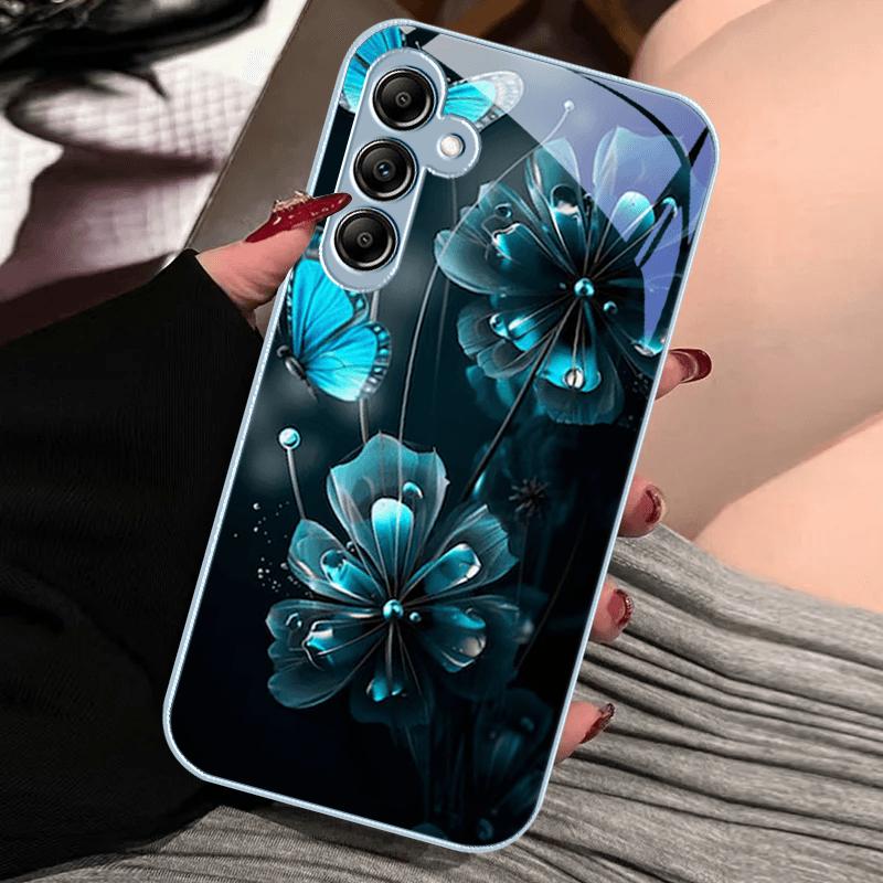 Для Samsung A70 A70s A71 A72 A73 Модный Новый Чехол Для Galaxy A50 A50S A51 A52 A52S A53 A54 A55 A56 ПК Закаленное Стекло Чехол для Телефона