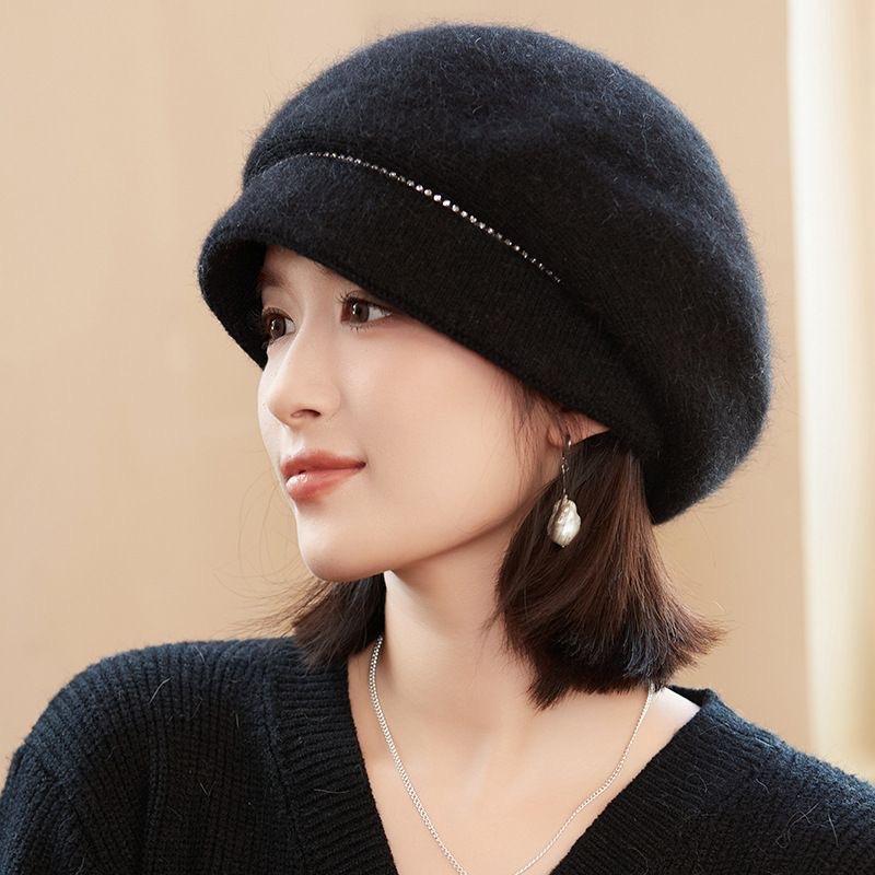 Женская уютная шапка-бини Теплая, ветрозащитная и стильная для осени/зимы Зимняя велосипедная шапка из флиса Утепленная теплая шерстяная шапка Защита ушей Вязаная шапка