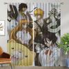 Шторы для гостиной Шторы BLEACH Halloween Decoration Shades Тюль для спальни Перегородка Домашний интерьер Шторы 2 шт.