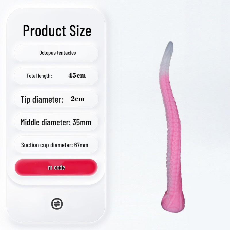 Силиконовый анальный стимулятор в виде осьминога: Тренировочный дилататор и кнут на присоске