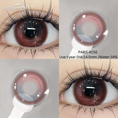 1 пара новых натуральных цветных контактных линз для глаз, корейские линзы, большие линзы для глаз, голубые контактные линзы для глаз, красные линзы