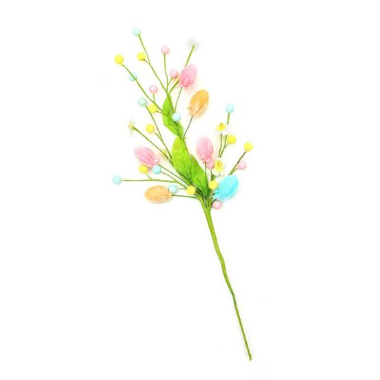 1Pc/3Pcs Artificial Easter Berry Stems with Foam Eggs Decor Spring Faux Floral Picks for Home Centerpiece Vase Arrangements Easter Table Decor