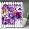 K-POP D-Демоны H-Охотники Шторки для душа Моющаяся ткань Полиэстер Для ванны Искусство Декор для ванной комнаты С крючками Водонепроницаемая шторка