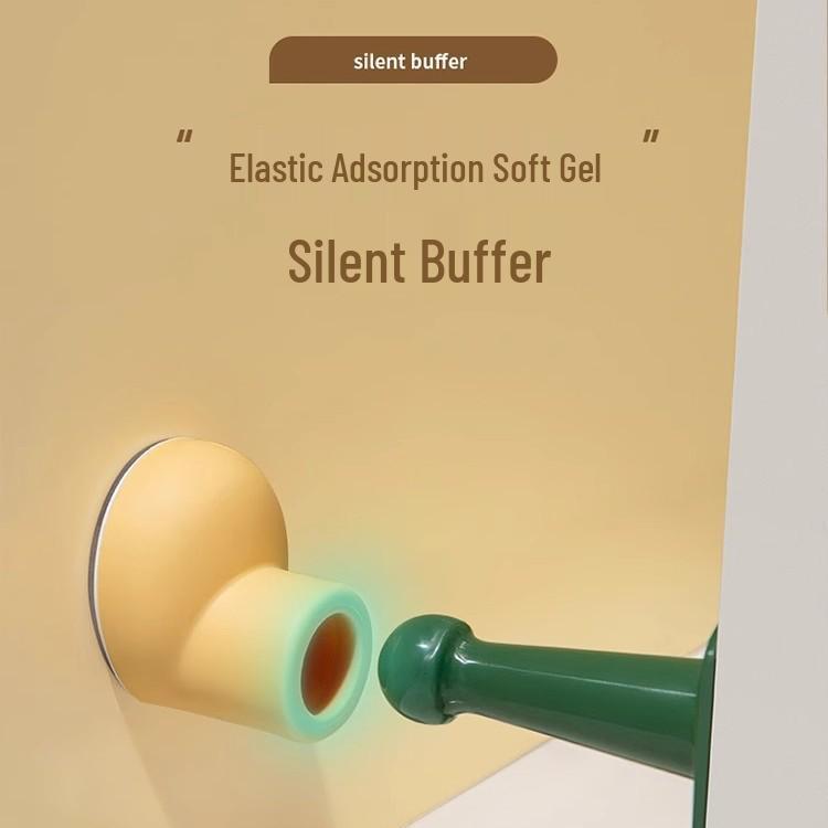 Набор из 2 силиконовых магнитных дверных стопоров с защитой от ударов - Креативный дизайн с круглой головкой