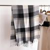 Nordic Style Autumn And Winter Imitation Cashmere Large Grid Warm Shawl Scarf, Unisex Fashion Versatile Tassel Scarf